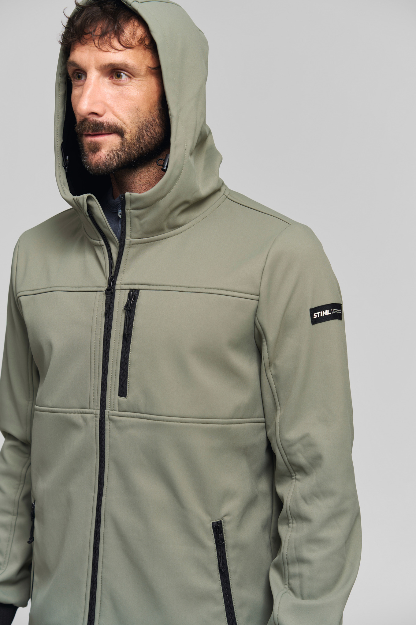 Softshellová bunda CASUAL zelená